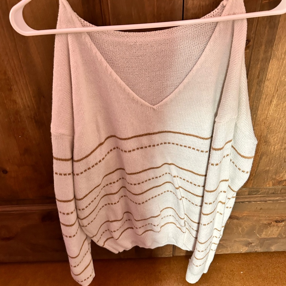 Striped V-Neck Sweater